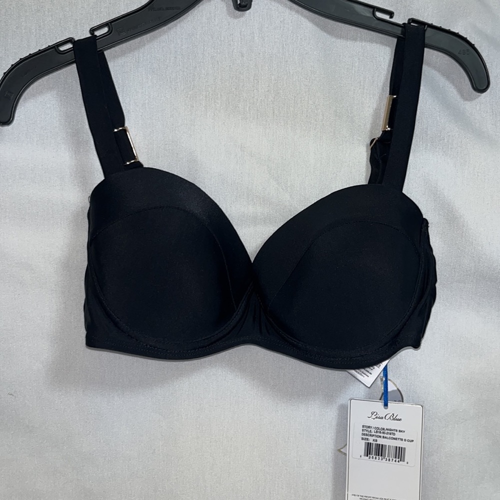 Lisa Blue Call Of The Whale Bikini Top Sz XS